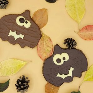 Citrouilles en chocolat Halloween noir et lait au praliné